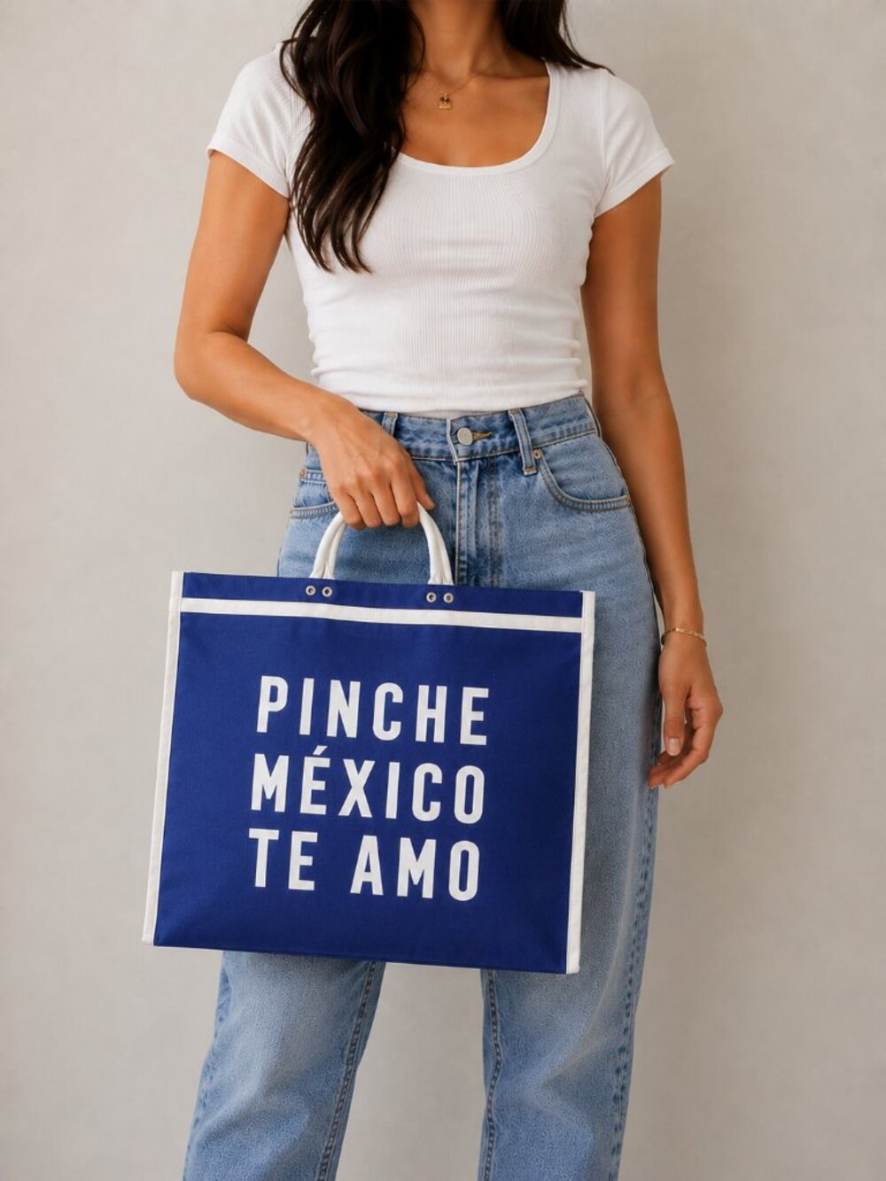 Mexican Tote Bag "Pinche Mexico Te Amo" - Purple
